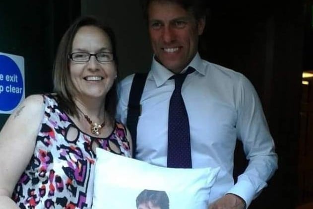 Andrea Cunniff said; "John Bishop at Leeds Grand. He signed my cushion with his picture on that my friend had had done for me, lovely guy."