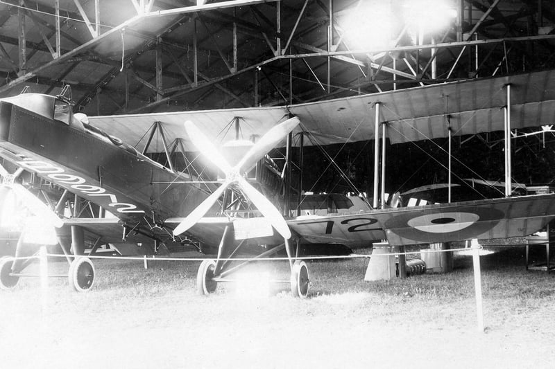 This large twin engined Biplane is a Blackburn Kangaroo Torpedo Bomber. Blackburn Aircraft Company's head office was on Balm Road in Hunslet, with factories at the Olympia works on Roundhay Road and at Brough in East Yorkshire.