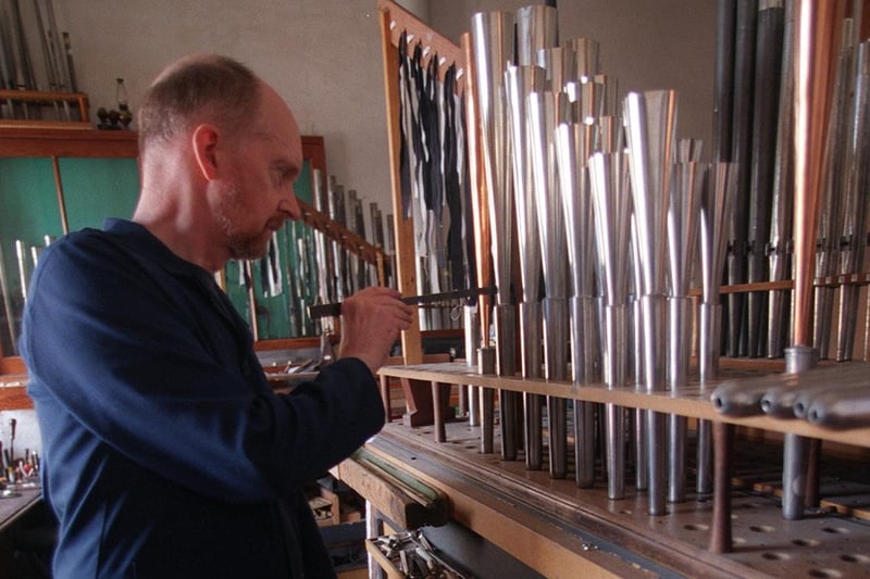 September 1998 and your YEP went inside Bramley organ restoration specialists F.J. Rogers. Pictured is organ pipe voicer Roger Penny at work.