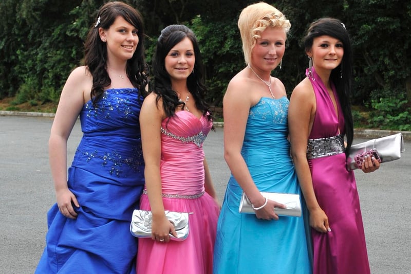 from left, Janet Waterworth, Stacey Sinclair, Sarah Butler and Sophie Molyneux - Abraham Guest Prom 2011