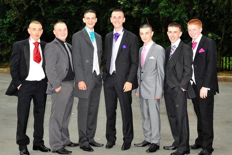 from left, Ryan Waite, Tom Buckley, Mark Barlow, Zak Wood, James Lowe, Cam Singleton, Ben Gaskell - Abraham Guest Prom 2011
