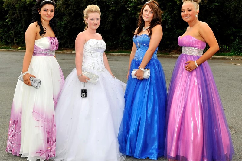 from left, Amy Valentine, Sophie Rostron, Elisha Kay and Holly Maclean - Abraham Guest Prom 2011