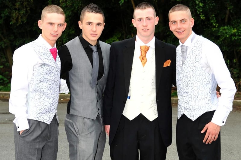 from left, Adam Irving, Shaun Howard, Robbie Murphy, Matthew Barlow - Abraham Guest Prom 2011