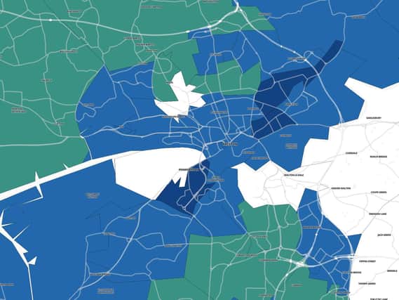 The areas of Preston, Chorley and South Ribble where Covid cases have all but vanished