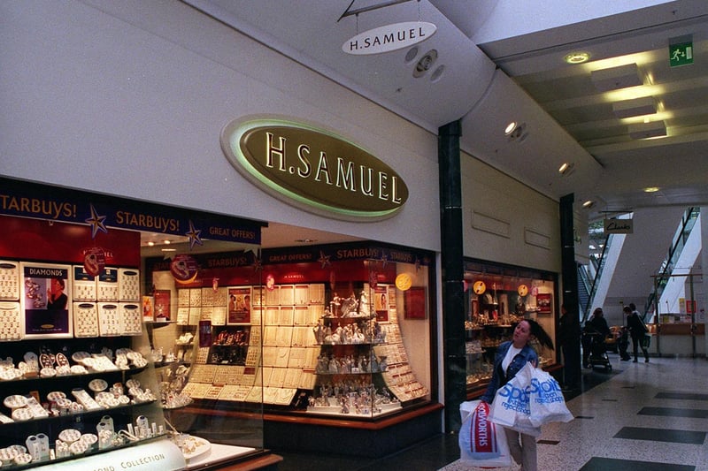 H. Samuel in November 1998. The retailer still has a store at the Centre selling men's and ladies' gold, silver and diamond jewellery, watches and gifts.