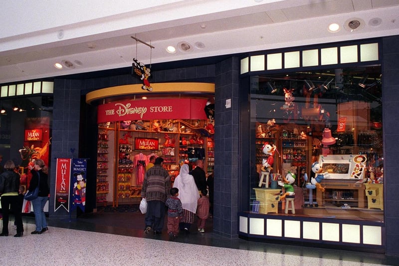 You could step into a magical world at the Disney Store, a retailer which still offers the same experience today.