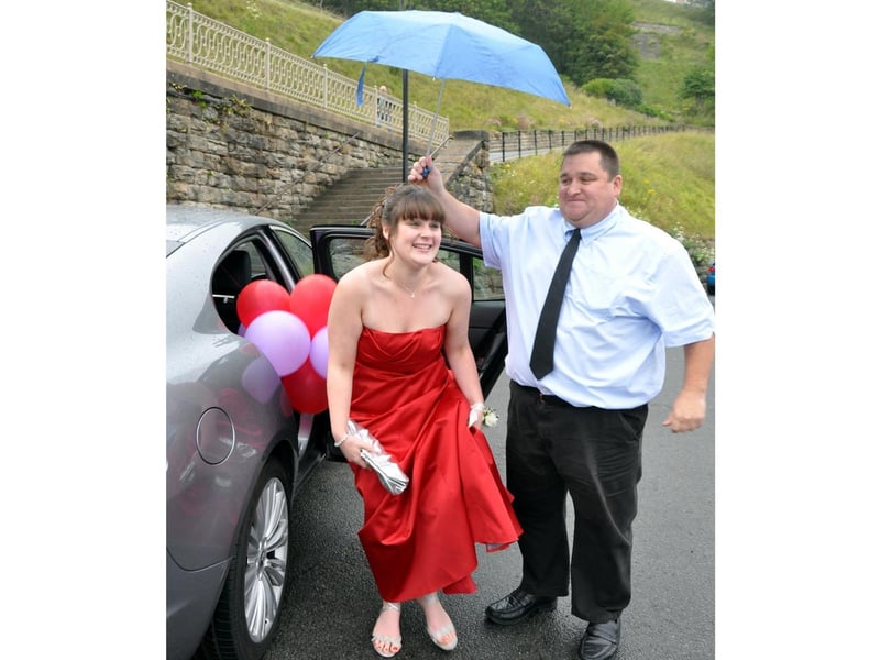 Ayslene McGeown arrived in style, courtesy of a ride in her dad's car.