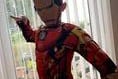 Isaac Lance Gittins, 5, as superhero Iron Man.