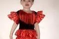 Keavie Jean, 3, in her carnival-themed outfit.