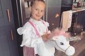 Olivia Boardman, 7, dressed as a unicorn for Comic Relief.