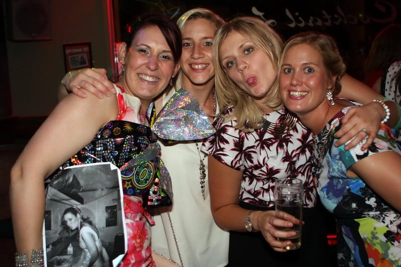 Becky, Amanda, Kadie and Claire celebrating Becky's 30th birthday in Mist, in 2014.