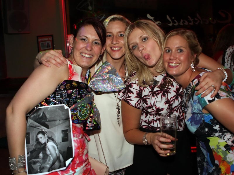 Becky, Amanda, Kadie and Claire celebrating Becky's 30th birthday in Mist, in 2014.