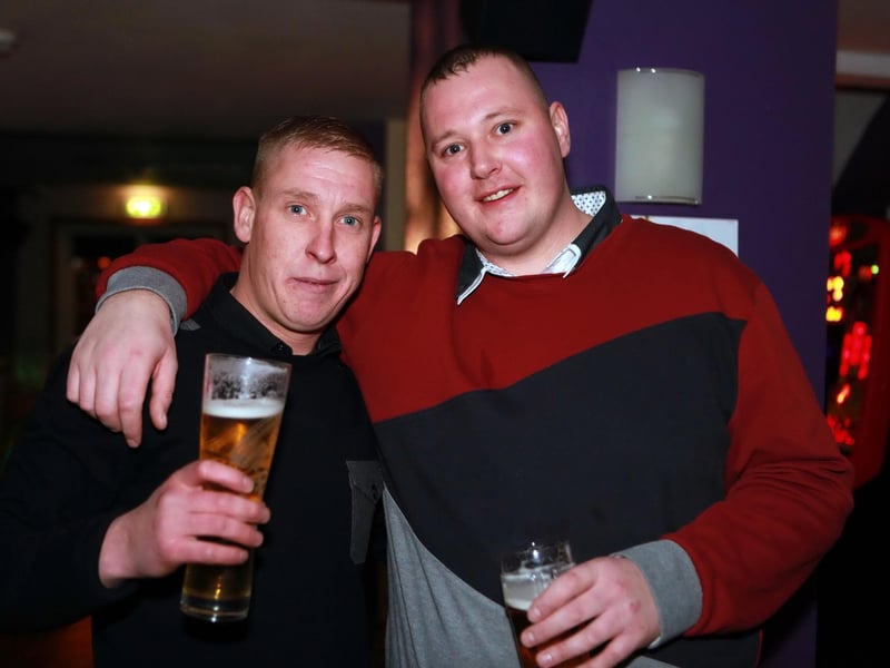 Matty and Big A celebrating Matty's 25th birthday, in 2014.
