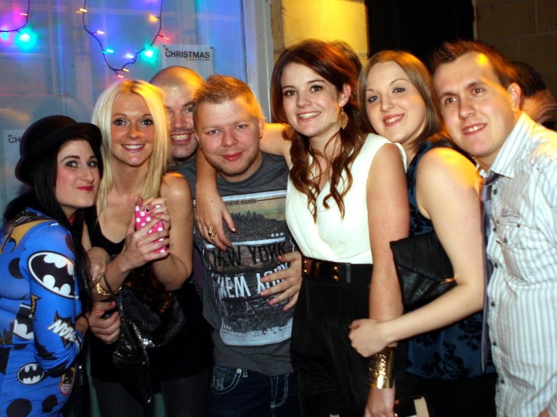 Jo, Sarah, Dave, Jamie, Sadie, Stacey and Mark celebrating Sadie's 21st birthday, in 2014.