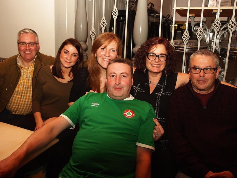 John, Sam, Kelsey, Karen, Anton and Mark celebrating Kelsey's 30th birthday in It Is It Is, in 2015.