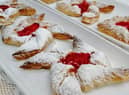 Rhubarb and custard pinwheels