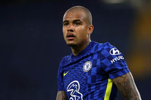 <p>Kenedy in action for Chelsea.  </p>