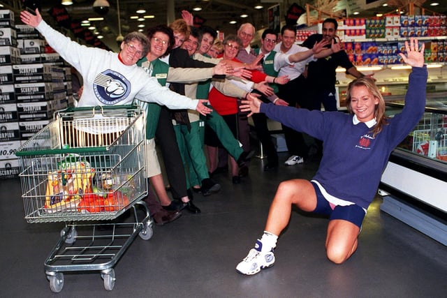 Staff and customers at Asda's Owlcotes store took part in a 'Mr Motivator Mass Shoppers Workout'.