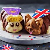 Connie has been given the royal treatment with a makeover fit for a Queen with her corgi​ pal who is adorned with a Union Jack cape