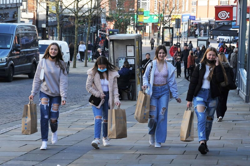 Non-essential shops welcomed back excited customers for the first time in 2021.