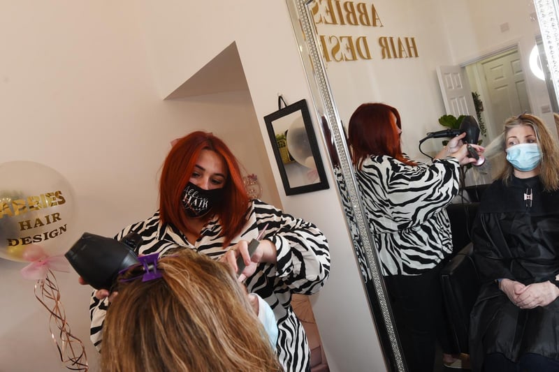 Abbie Pilkington has opened her first salon, Abbie's Hair Design, Ashton-in-Makerfield, and welcomes new clients as the lockdown is eased.