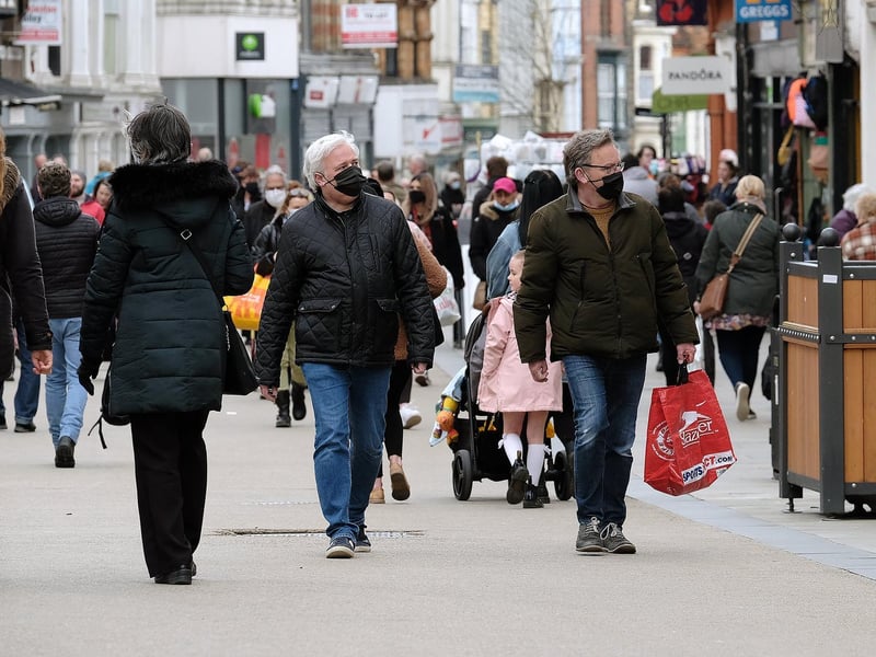 Shoppers spill out onto the high street as retailers, pubs and hairdressers reopened.