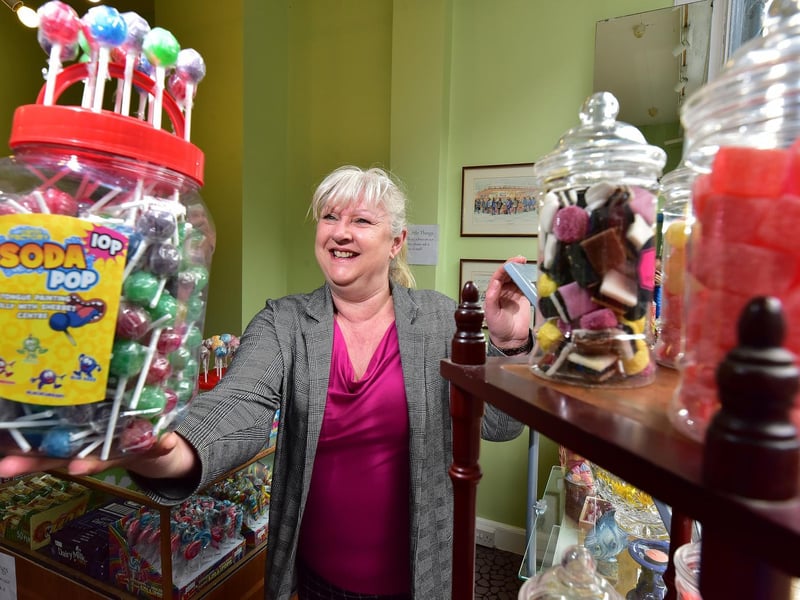 Sweet treats at Precious Candies and Curios on Bar Street with Julie Carvell.