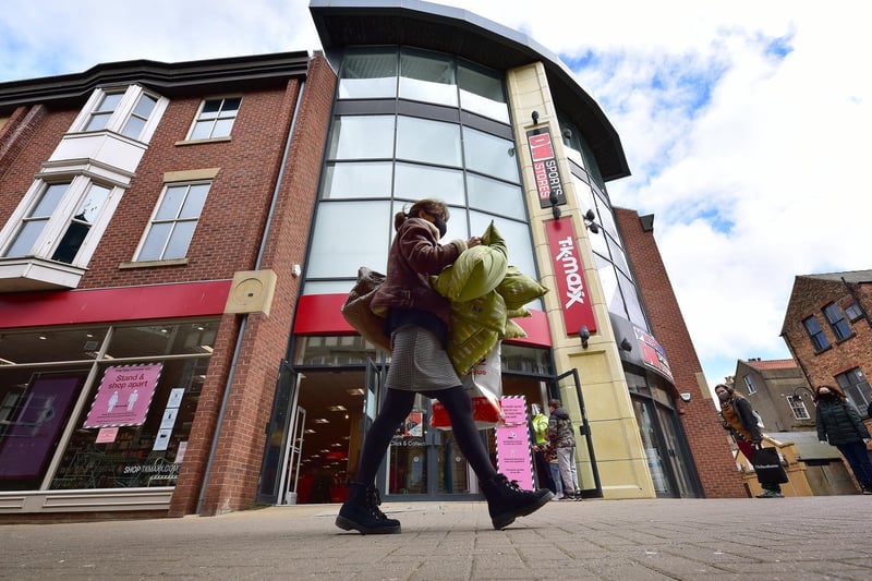 Shoppers were out on the high street in Scarborough for the first time in months.