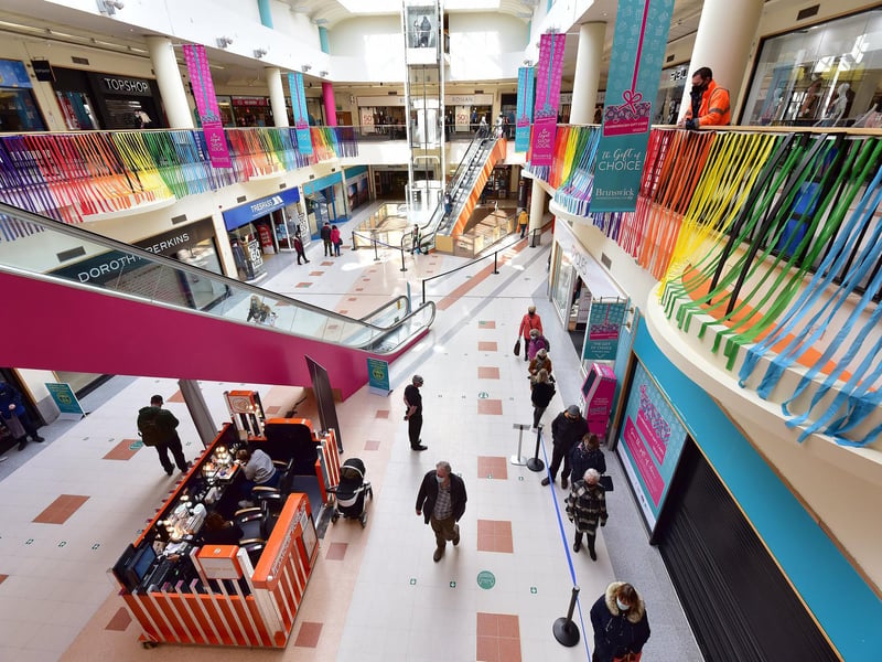 The Brunswick Shopping Centre is back in business as colourful streamers welcome customers.