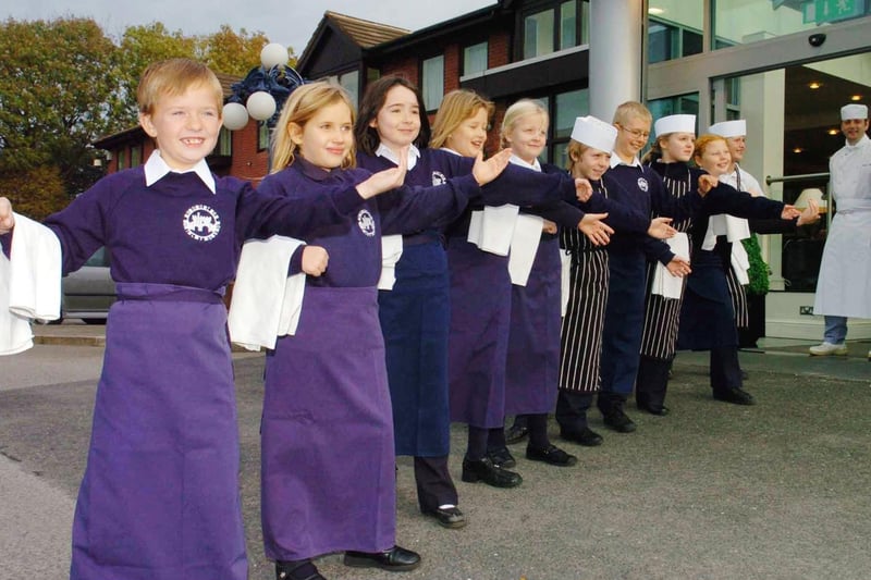 Pupils from South Milford Primary School helped run Garforth's Best Western Milford Hotel in November 2006.