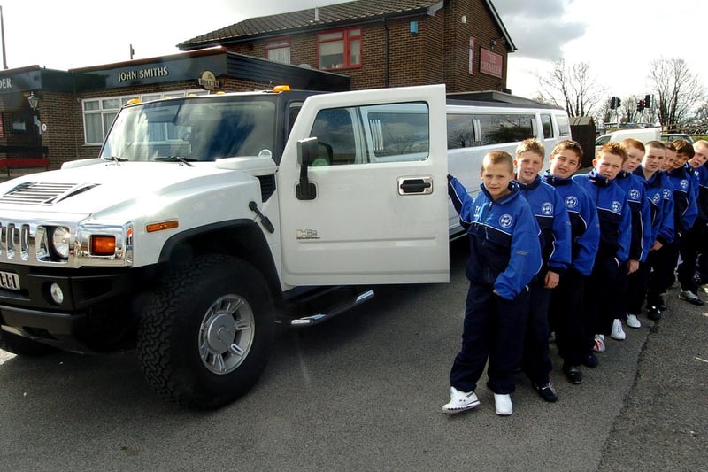 April 2006 and Garforth Villa U-12s football team enjoyed a trip in a Hummer.