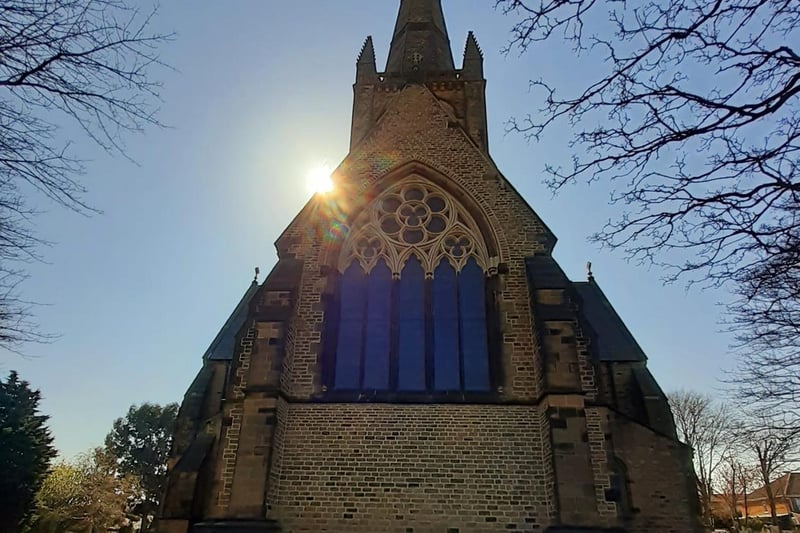 And Mary Ann Arkley spotted the perfect angle to take a photo of the sun peeking around Ossett Parish Church.