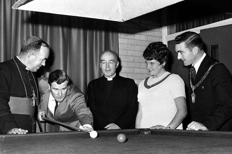 The opening day of the newly built St James Social Centre, Orrell, in 1970