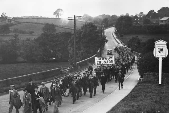 Marching to London in 1936.  (Photo by George W. Hales/Fox Photos/Getty Images)