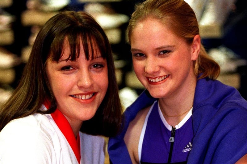 Marvch 1998 and pictured is Kirsty Robinson (left) and Alison Tooley who were among members of Benton Park High Schools's U-16s netball team to showcase young fashions.