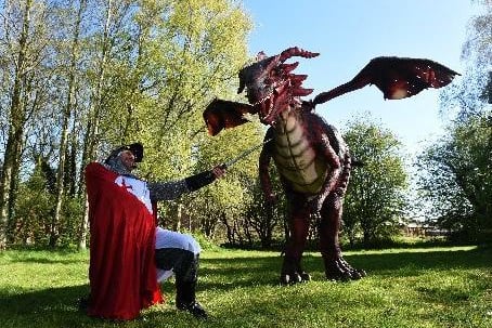 St George and his dragon at Eldon Primary School, photo: Neil Cross.