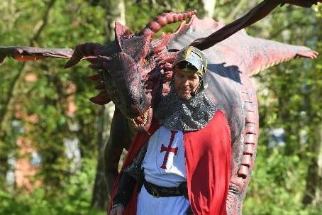 St George and his dragon at Eldon Primary School, photo: Neil Cross.