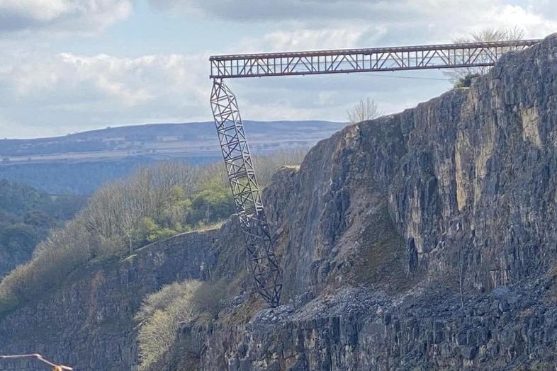 A planning document revealed that a train will plunge off the end of the 115-metre bridge.