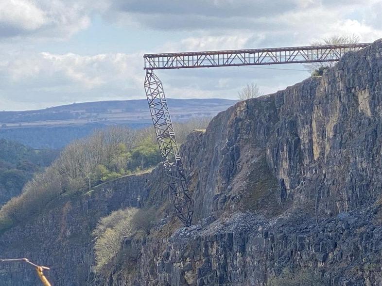A planning document revealed that a train will plunge off the end of the 115-metre bridge.