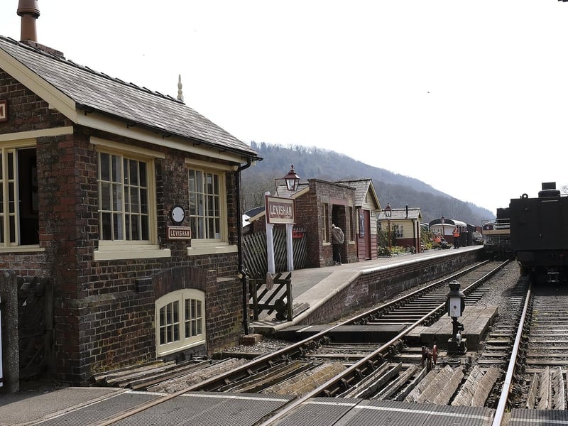 Crews were filming roughly 300-metres along the track from Levisham Station.