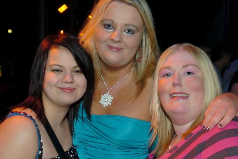 Amy, Lucy-Jane and Ann-Marie on a night out in Brooklands in 2009.