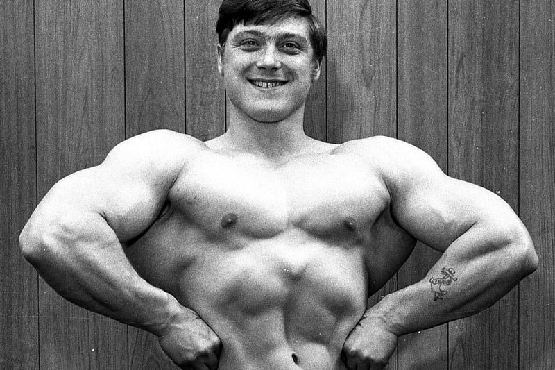 Wigan's Mr Britain, bodybuilder Frank Richards, in 1969