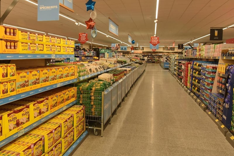 The aisles appear wider than the previous Aldi store in Towngate and offer more space for shoppers