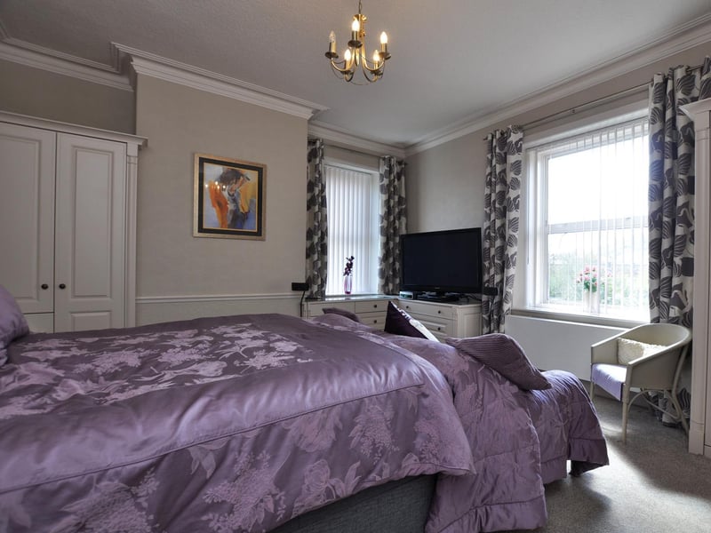 One of the bedrooms within the Old Vicarage