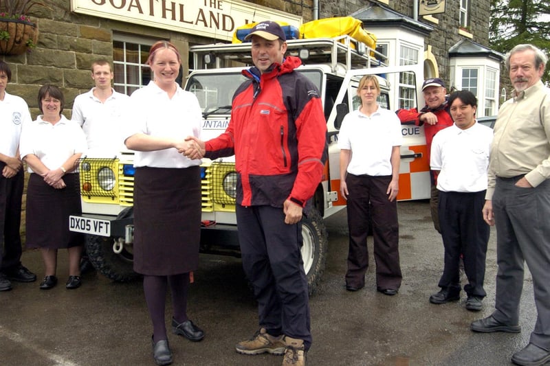 Goathland Hotel staff raise cash for Scarborough and Ryedale Mountain Rescue.