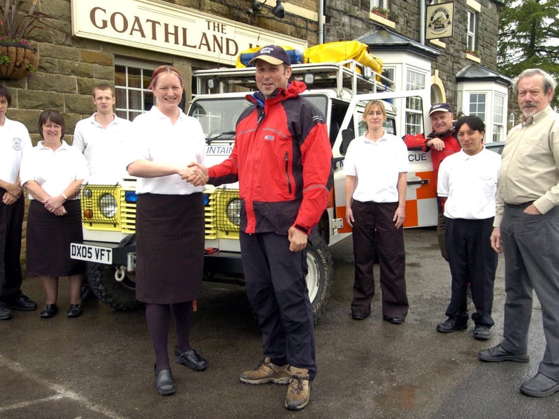 Goathland Hotel staff raise cash for Scarborough and Ryedale Mountain Rescue.