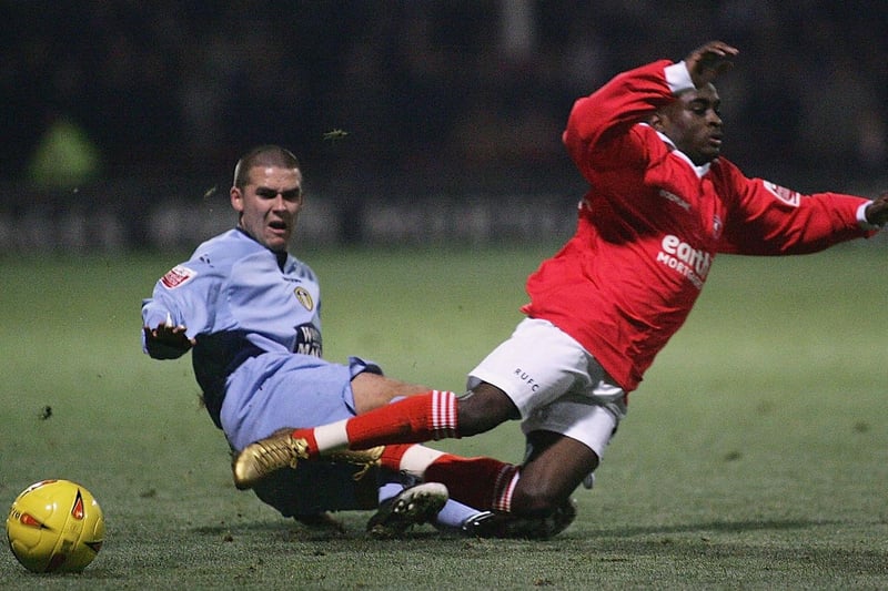 David Healy brings down Rotherham United's Jamal Campbell-Ryce during the Championship clash at Millmoor in November 2004.