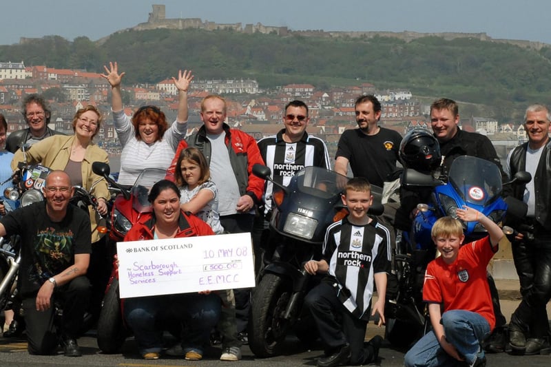 Bikers raise cash for the homeless in Scarborough.