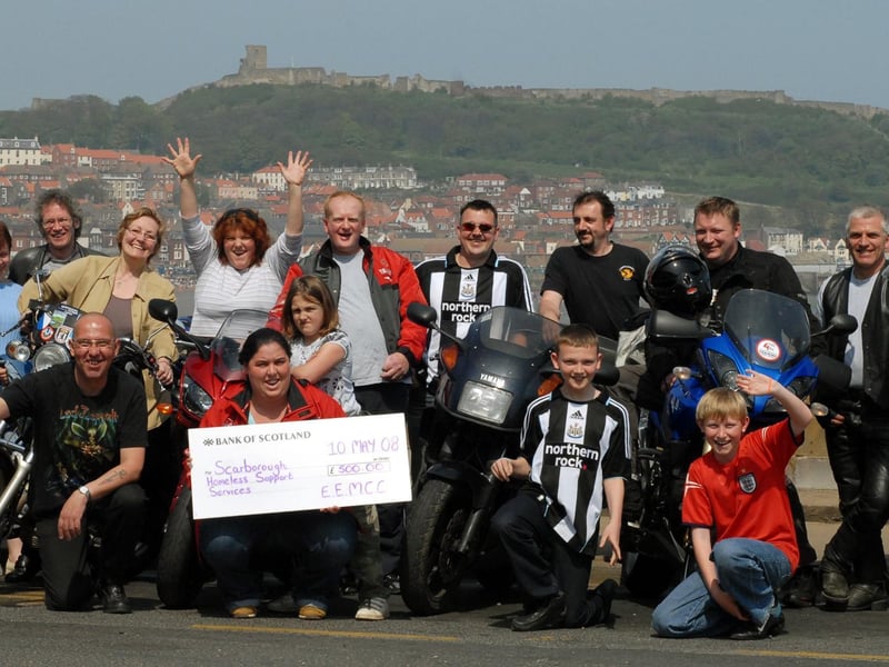 Bikers raise cash for the homeless in Scarborough.
