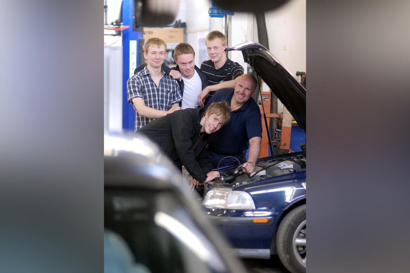 Yorkshire Coast College Swedish students finish their car workshop course.